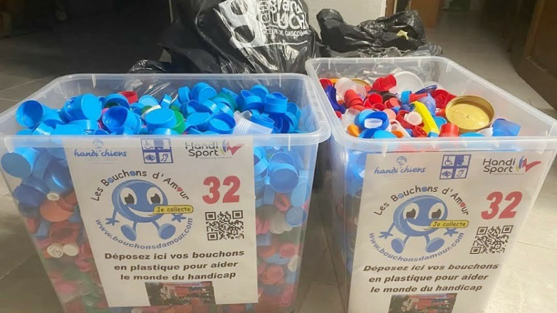 70 kg de bouchons plastiques collectés lors du vide-grenier