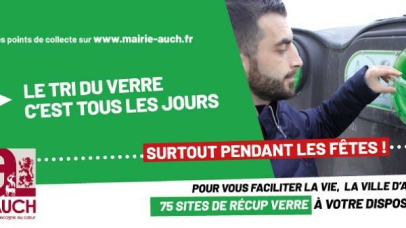 Pendant les fêtes, on pense à trier le verre