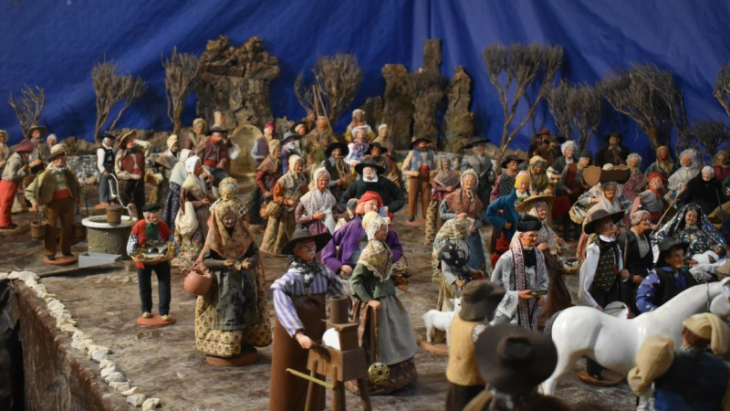 Une crèche provençale exposée à Sainte Maure de Peyrac (47)