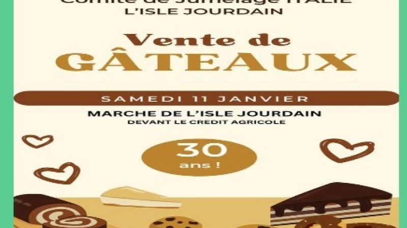 Le Comité de Jumelage sur le marché de l'Isle Jourdain