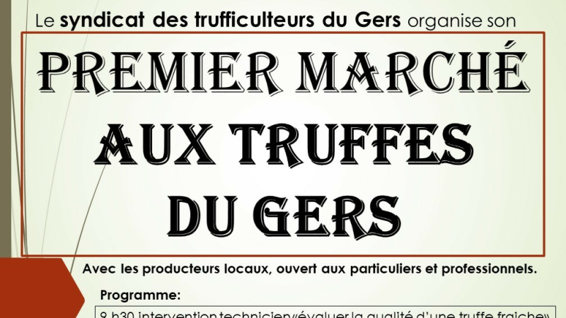 Une première à Saint-Clar : un marché aux truffes...
