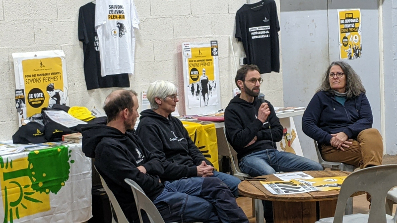 La Confédération paysanne du Gers sur le marché