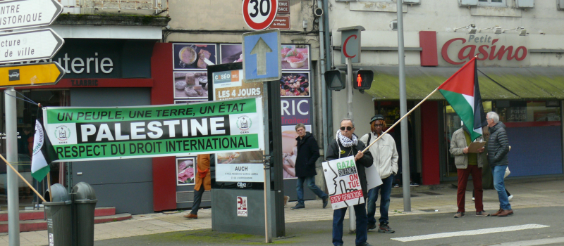 France-Palestine Solidarité 32 mobilisé contre le génocide à Gaza