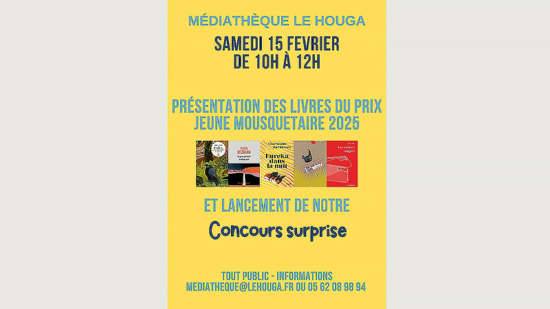 Le Houga: présentation des 5 romans en lice pour le Prix Jeune Mousquetaire