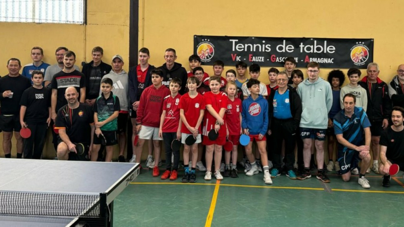 Le tennis de table gersois à Vic : finales départementales par classements
