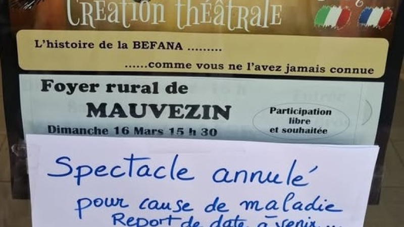 Spectacle annulé ! La véritable histoire de la Befana se produira un autre jour !