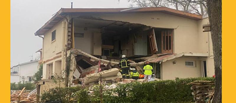 Explosion suivie d'incendie avec 2 victimes