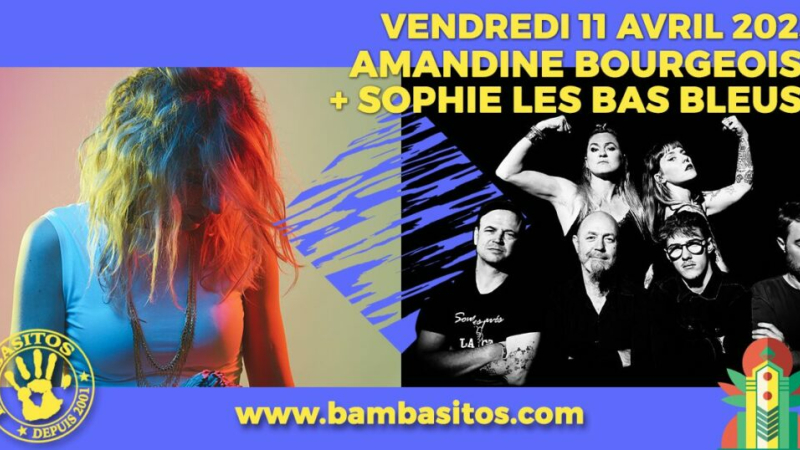 Le 11 avril, concert avec Amandine Bourgeois et Sophie les Bas Bleus