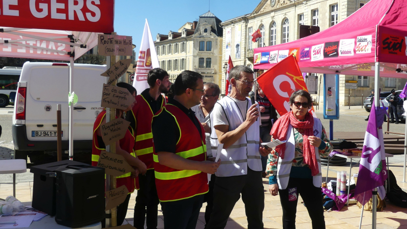 grève et rassemblement du 1 avril à Auch