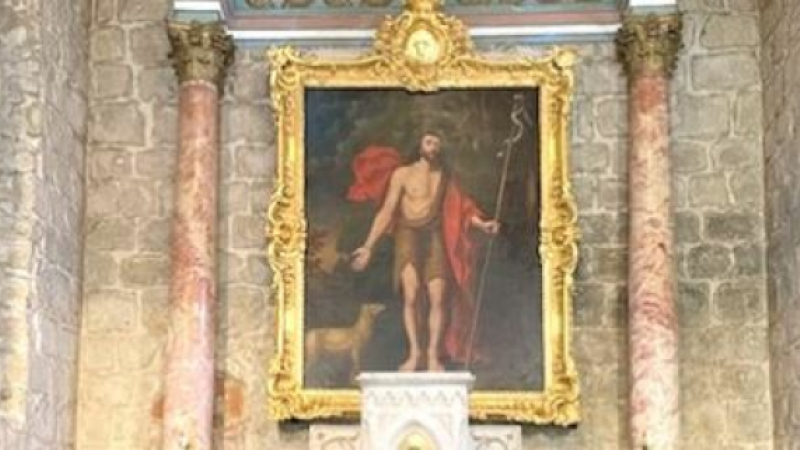 Le tableau de Saint Jean-Baptiste est de retour après sa restauration
