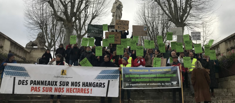 Nouveau rassemblement des Amis de la Terre du Gers et des collectifs gersois ce jeudi à 18h devant la Préfecture à Auch