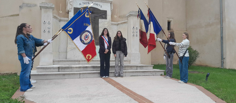 Formation de porte-drapeau à l’attention de jeunes volontaires gersoises