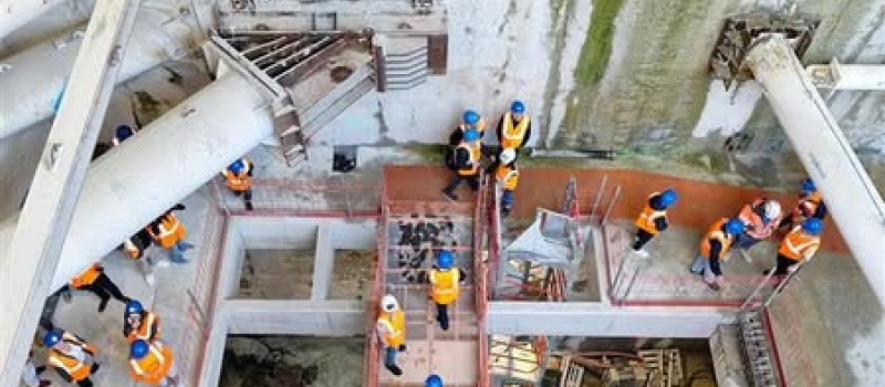 Visite du chantier de la ligne C