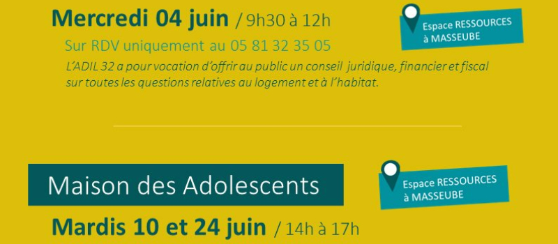 Agenda des permanences  du Centre social et France ressources