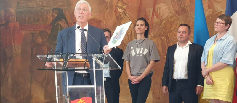 Célébration du 50ème anniversaire du jumelage de Toulouse et Kyiv en Ukraine.