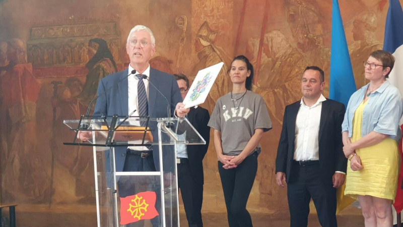 Célébration du 50ème anniversaire du jumelage de Toulouse et Kyiv en Ukraine.