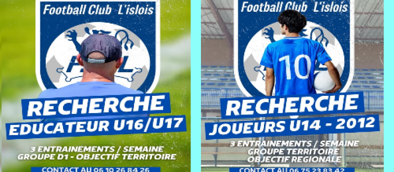 Le FCL est à la recherche d'éducateurs