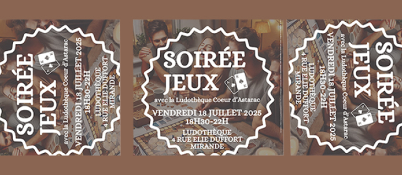 Soirée jeux de société à la ludothèque