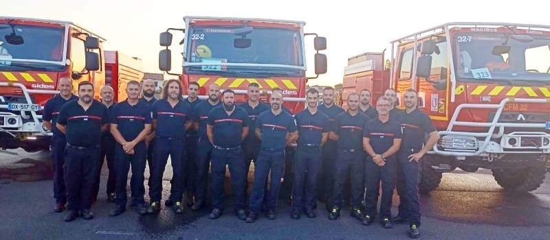 Solidarité : Les pompiers du GIFF 32 en renfort auprès des pompiers de l'Aude