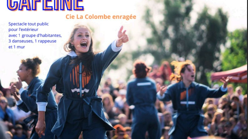 Cafeine : un spectacle de danse pour 3 danseuses 1 rappeuse 1 mur