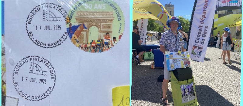 Un souvenir philatélique officiel inédit pour l’étape d’Auch