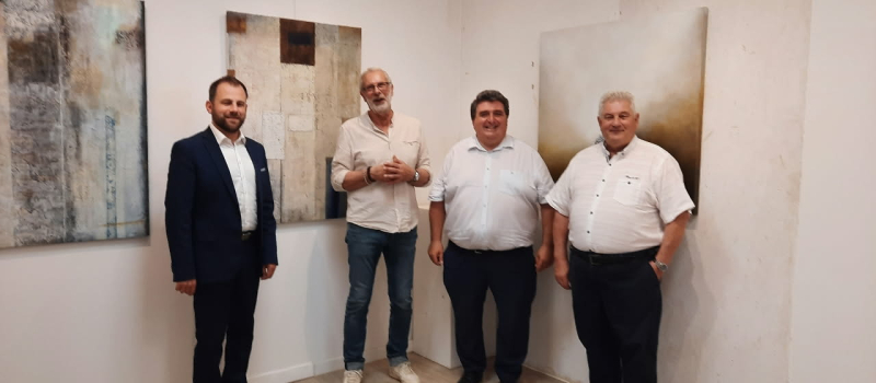 "Un passeur du temps " vernissage de la nouvelle exposition à la galerie "L'Arcade " de l'artiste peintre Marc Courtois.