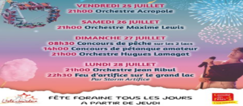 Fête du 24 au 28 juillet 2025 !
