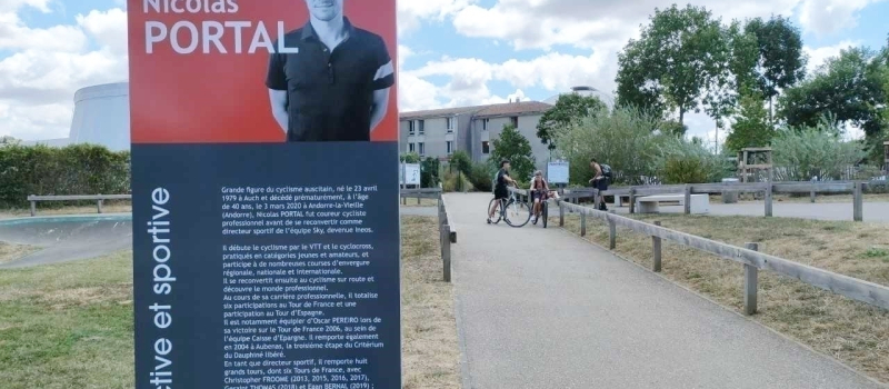 Tour de France 2025 : le totem Nicolas Portal a été installé au Pumptrack