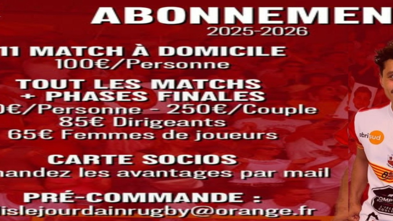 U.S.L :  Abonnements saison 2025/2026