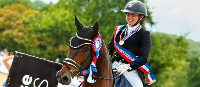 Diane Sabathé, championne de France de dressage, à la radio mercredi