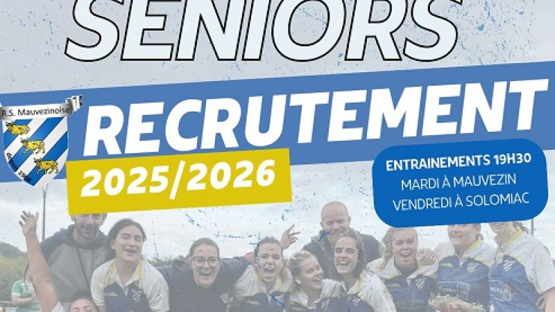 Recrutement ouvert : saison 2025/2026