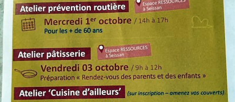 Programme du Centre Social Val de Gers