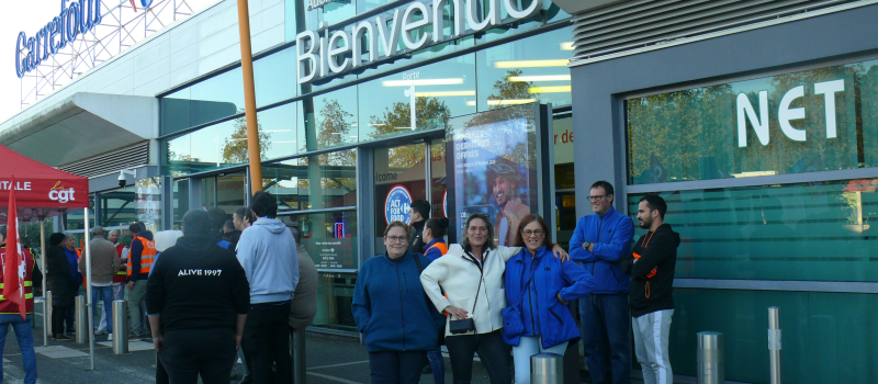 Grève exceptionnelle au supermarché Carrefour d'Auch