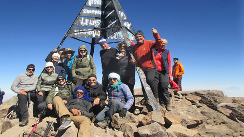 Le Toubkal,4167m,dans le Haut Atlas, a séduit le club montagne