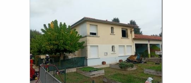 Un appartement prend feu situé au dessus de la cantine