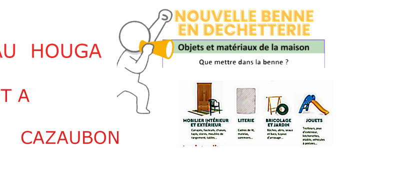 Le Houga et Cazaubon: nouvelles bennes du Sictom Ouest pour le mobilier
