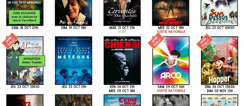 Programme du cinéma pour les trois semaines à venir