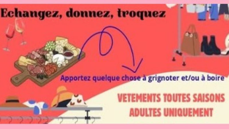 Apéro Troc Vêtements – Jeudi 30 octobre à l' Association Arcolan