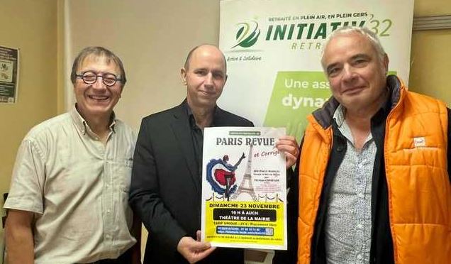 Philippe Candelon entouré de Alain Dispans et Laurent Talbot.