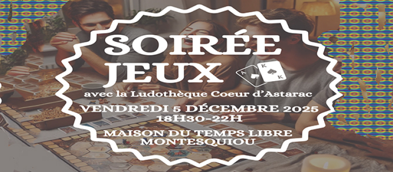 Soirée Jeux à la maison du temps libre
