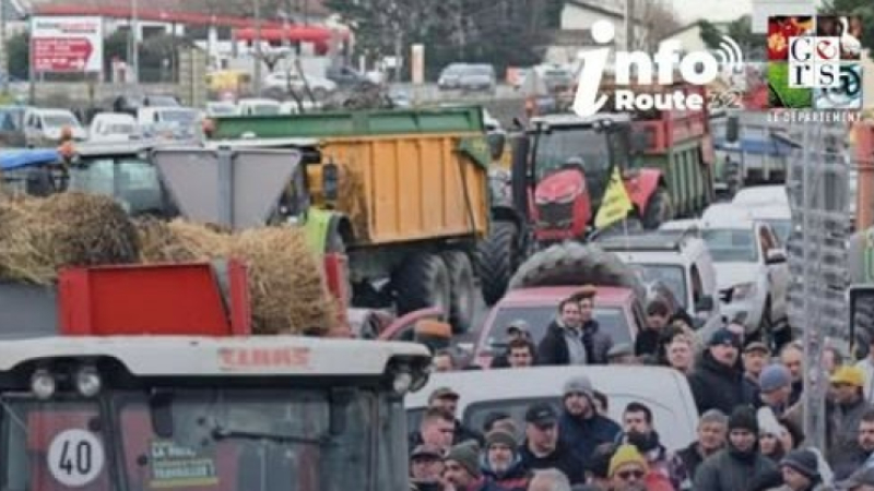 Manifestation agricole dans le Gers