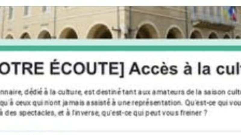 Sondage accès à la culture