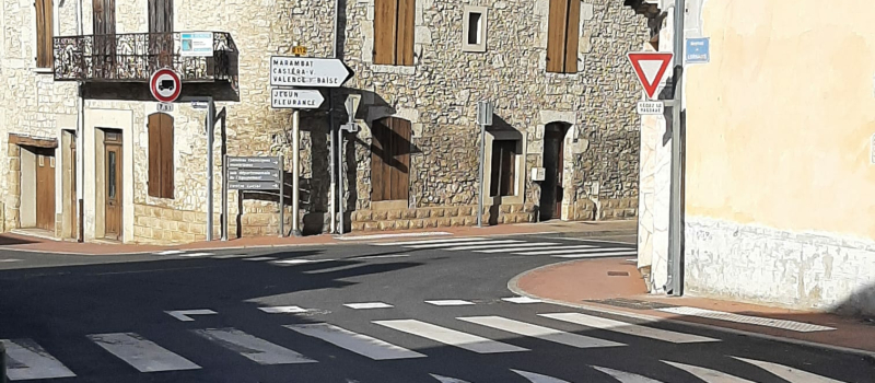 Nouvelle signalisation au carrefour Marambat / Avenue des Pyrénées