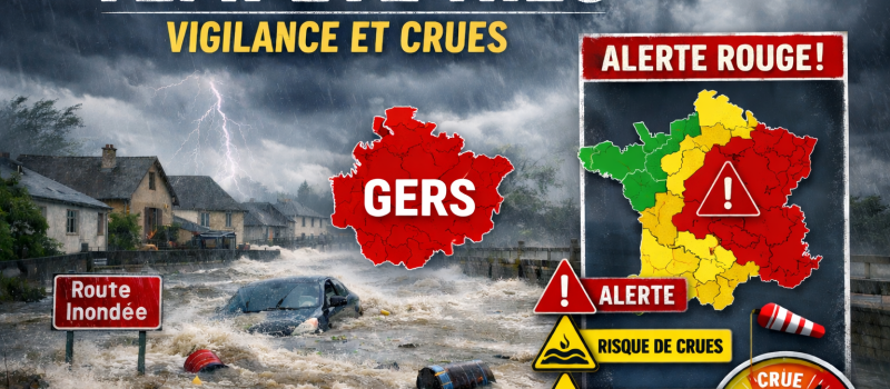 Gers : avis de vigilance et de crues