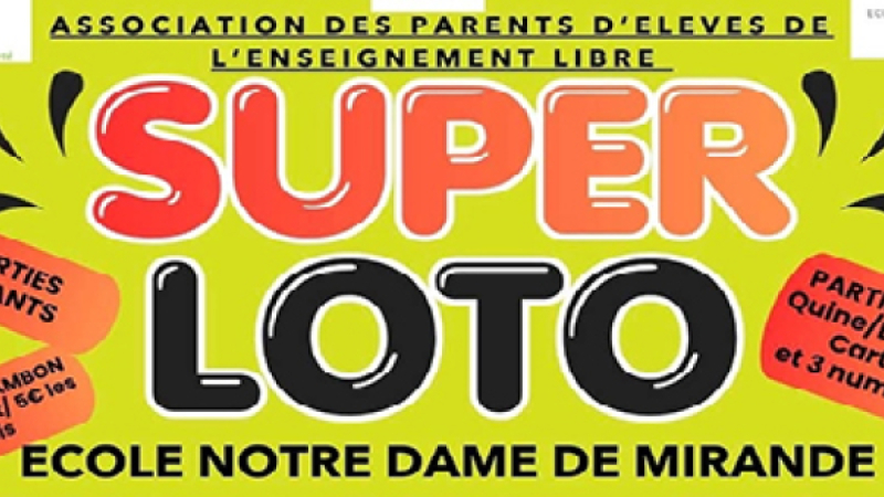 Loto de l'école Notre Dame
