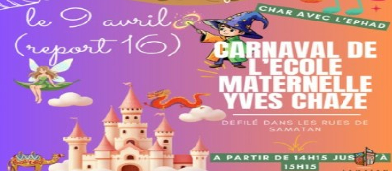 Carnaval de la maternelle le 9 avril