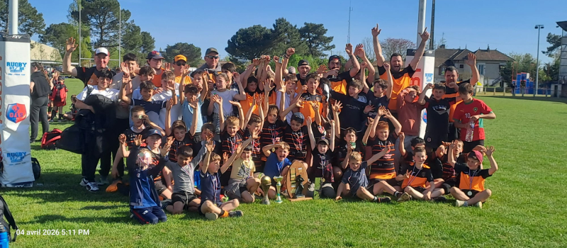L' école de l'UAV Rugby remporte le tournoi de Gabarret et prend la première place du classement général des écoles de rugby !