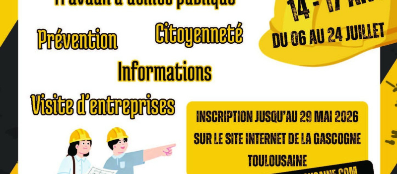 Les Chantiers Jeunes Intercommunaux sont de retour du 6 au 24 juillet 2026