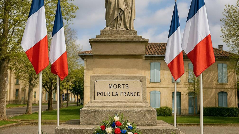 Commémoration au pied du Monument aux morts
