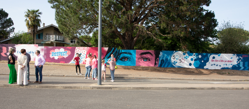 Nogaro: des graffiti artistiques face à la cité scolaire d'Artagnan